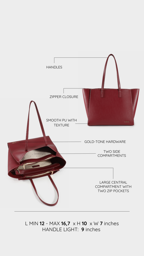 Borsa a spalla MELISSA BIG - BURGUNDY PREVENDITA