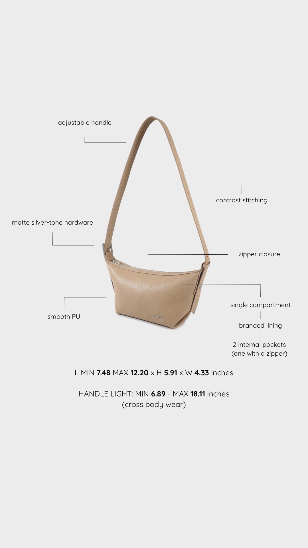 Borsa a spalla DANI- BEIGE