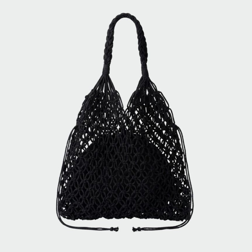 BREEZE Straw Bag - BLACK