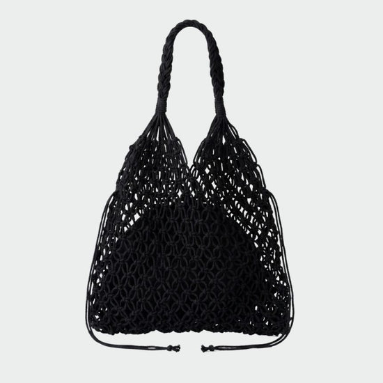 BREEZE Straw Bag - BLACK