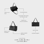 Borsa a spalla IVORY - BLACK SILVER MANHATAN