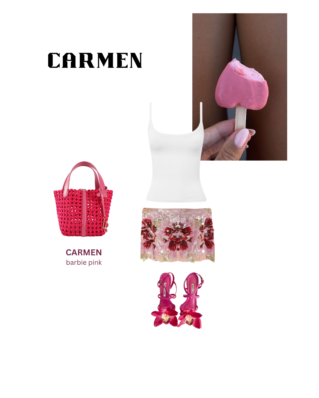 CARMEN Handbag - PINK BARBIE