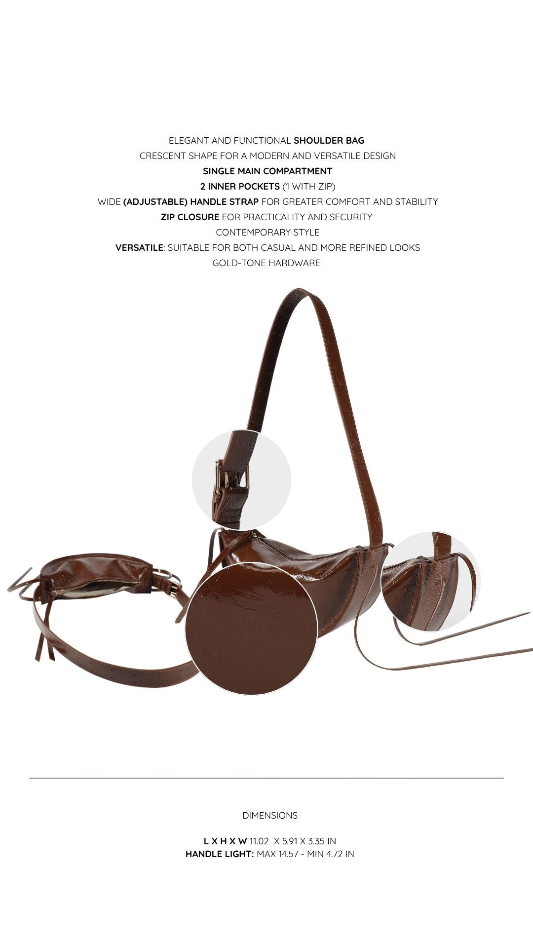 Borsa a spalla EMILY - BROWN (PREVENDITA)