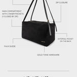 SIDNEY shoulder shopping bag - BLACK GOLD