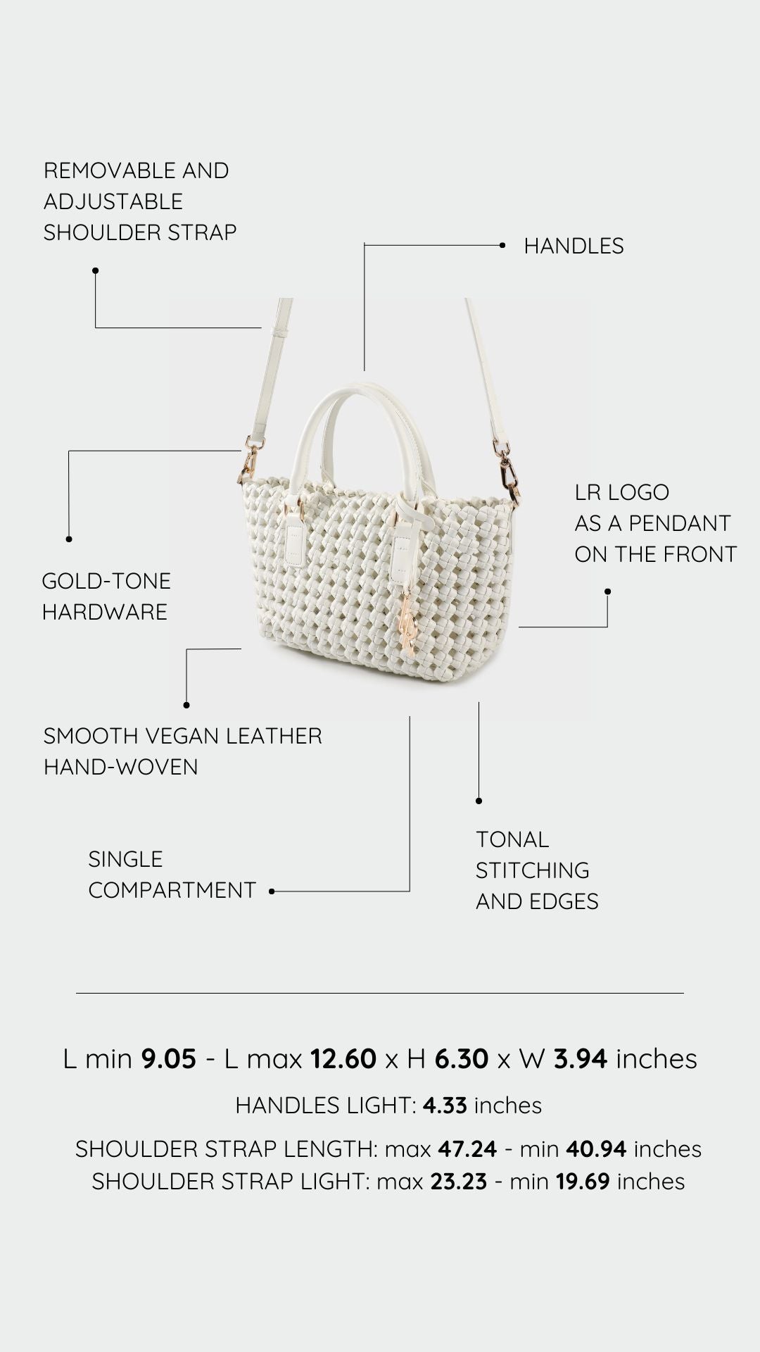 Borsa a tracolla YVETTE - WHITE