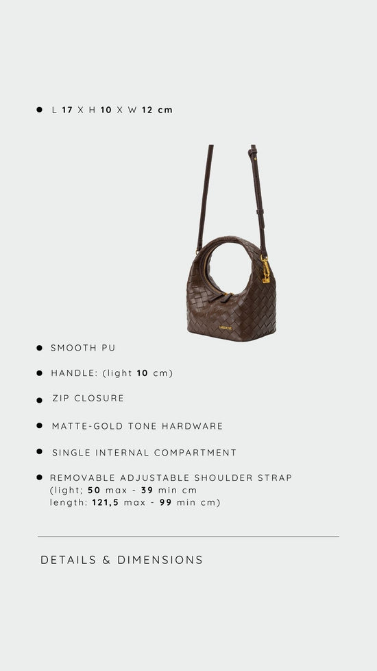 Borsa a mano WEAVE ICON - CHOCOLATE