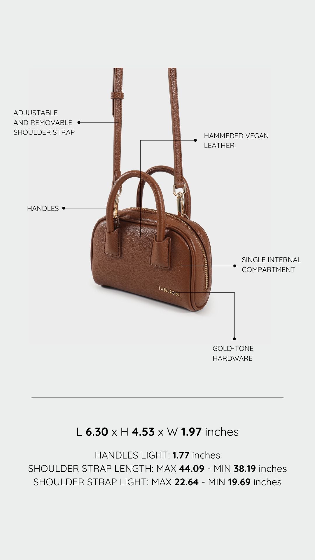 Mini bag ZELDA - LIGHT BROWN