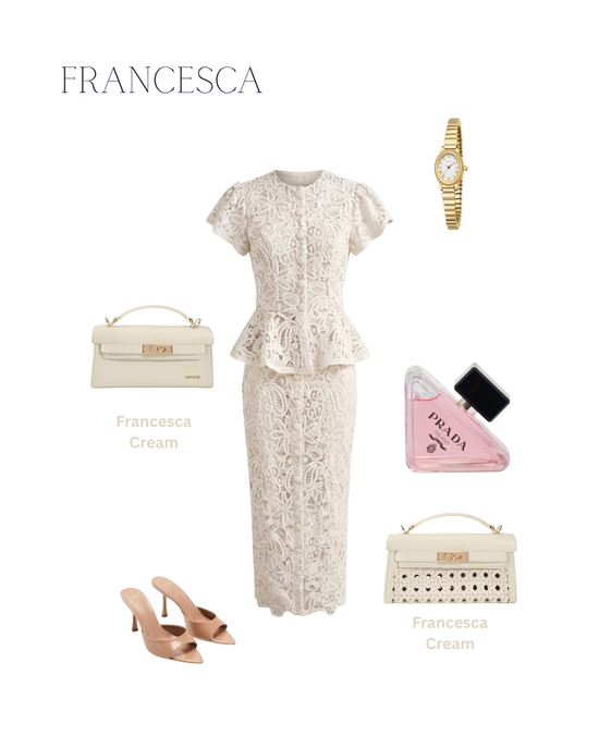 Borsa a mano FRANCESCA - CREAM