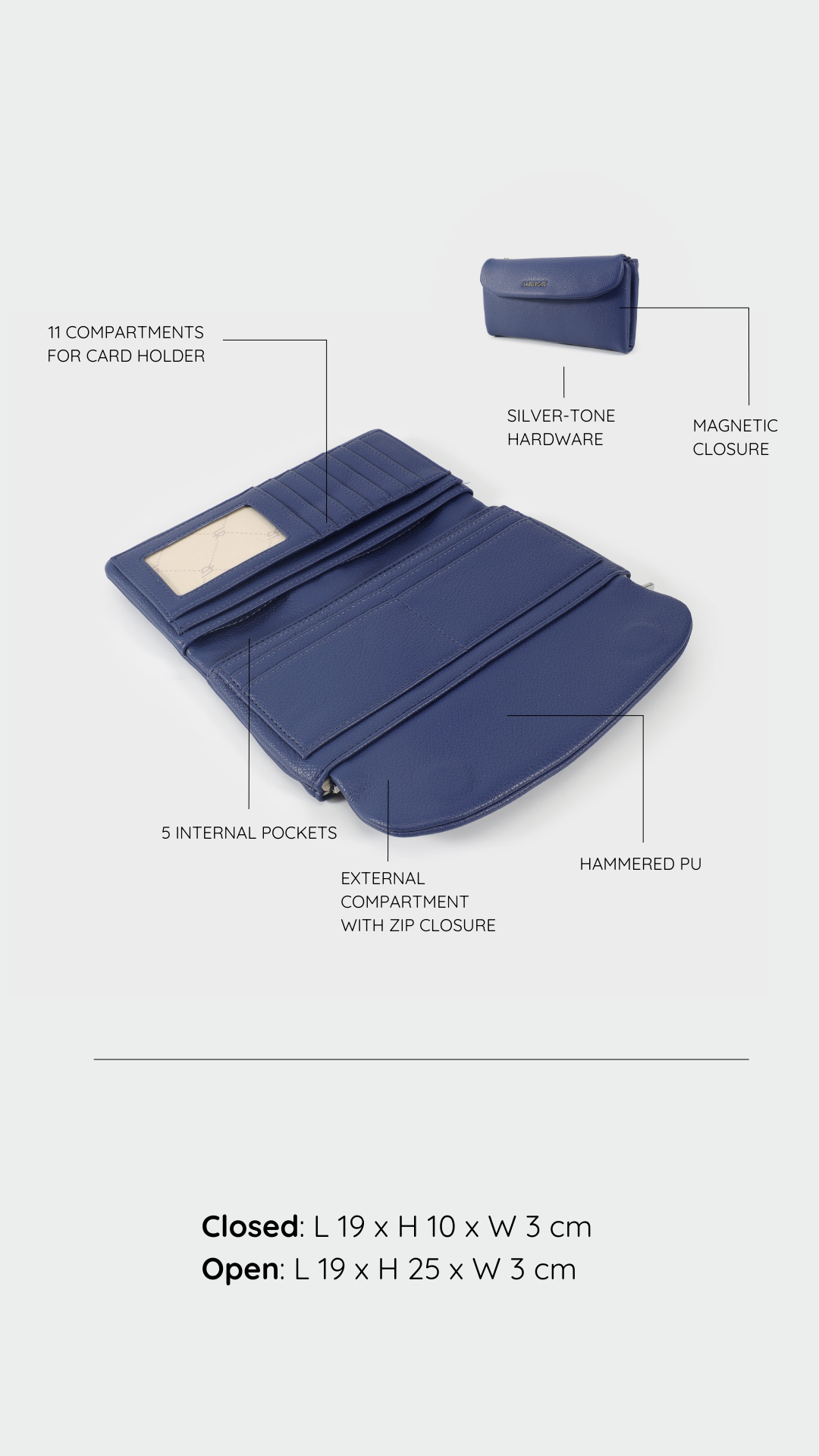 Portafoglio GEORGIE WALLET - BLU NAVY