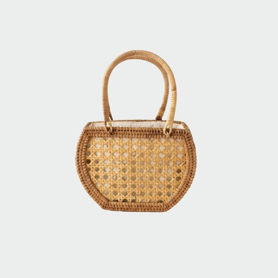 SEASHELL Straw Bag - LIGHT BROWN