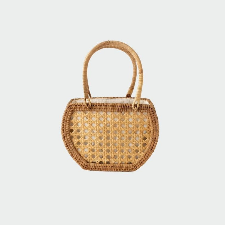 Bolso de paja SEASHELL - MARRÓN CLARO