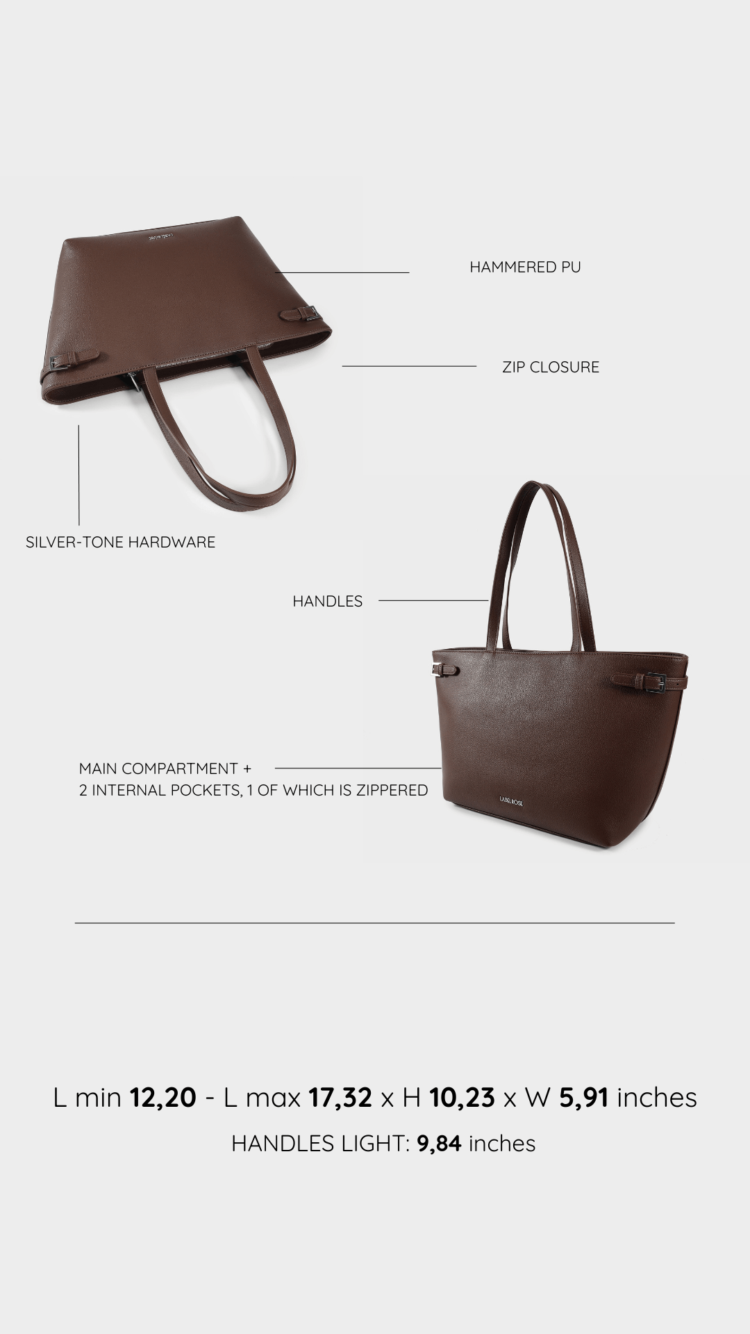 Borsa a spalla Georgie - BROWN