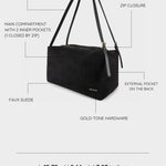 SIDNEY shoulder shopping bag - BLACK GOLD