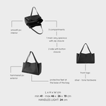 Borsa a spalla IVORY - BLACK SILVER MANHATAN