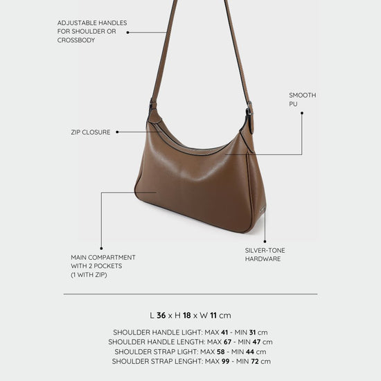 Borsa a spalla GABRY - TAUPE