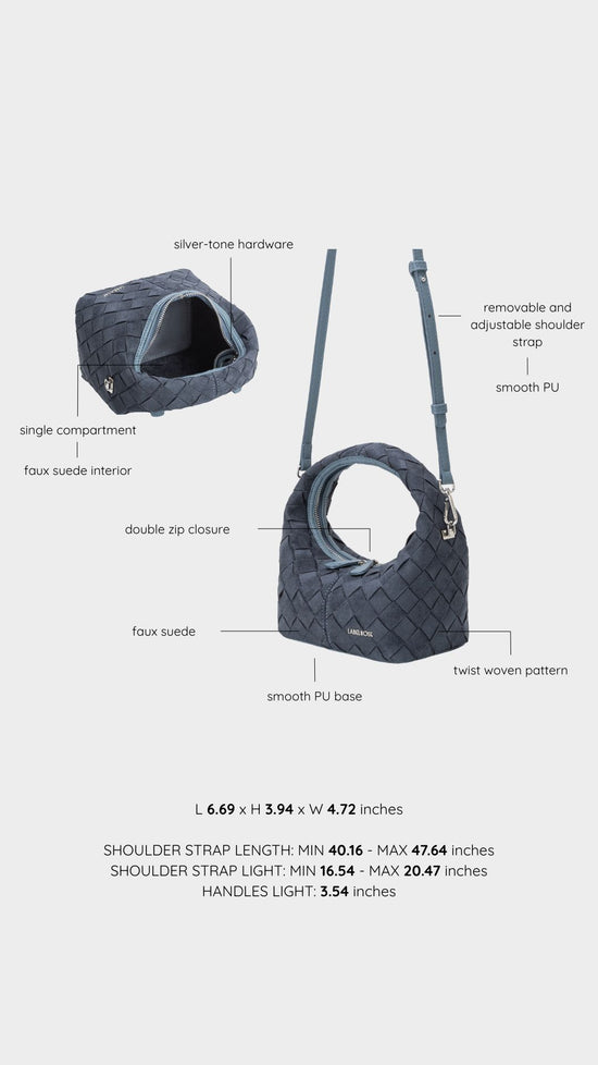 Borsa a mano WEAVE - ARTIC BLUE