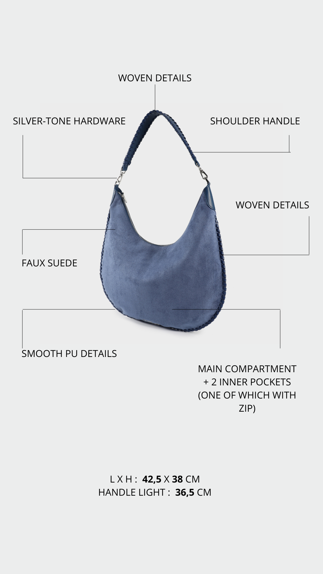 BORSA A SPALLA AURORA - BLUETTE