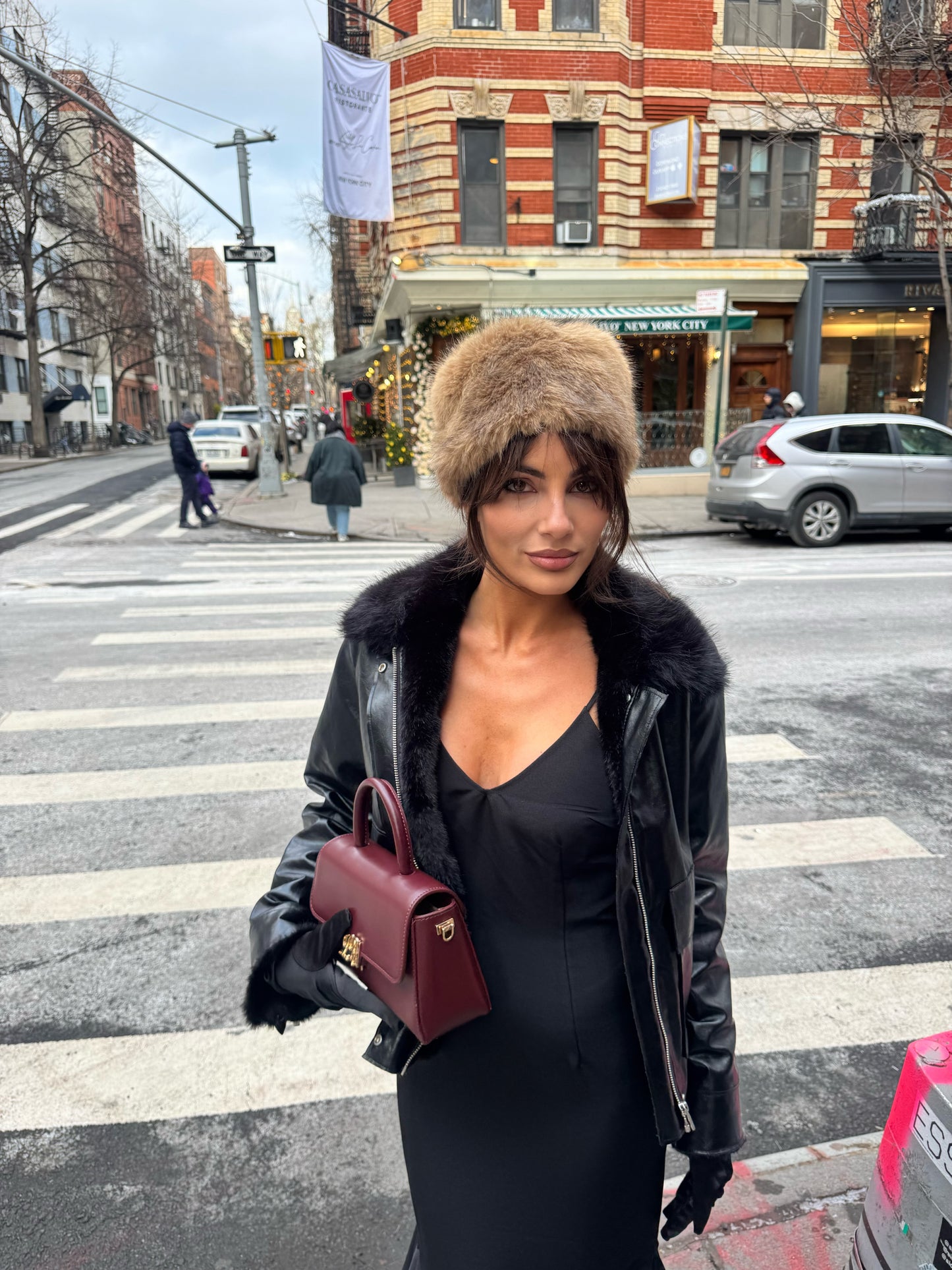 Borsa a mano RENEÉ- BURGUNDY