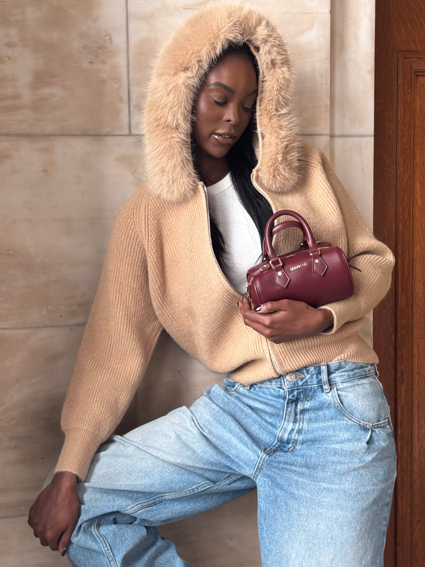 Borsa a mano Bauletto EROS - BURGUNDY