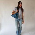 Bolso de hombro grande CHERYL - AZUL VERDE
