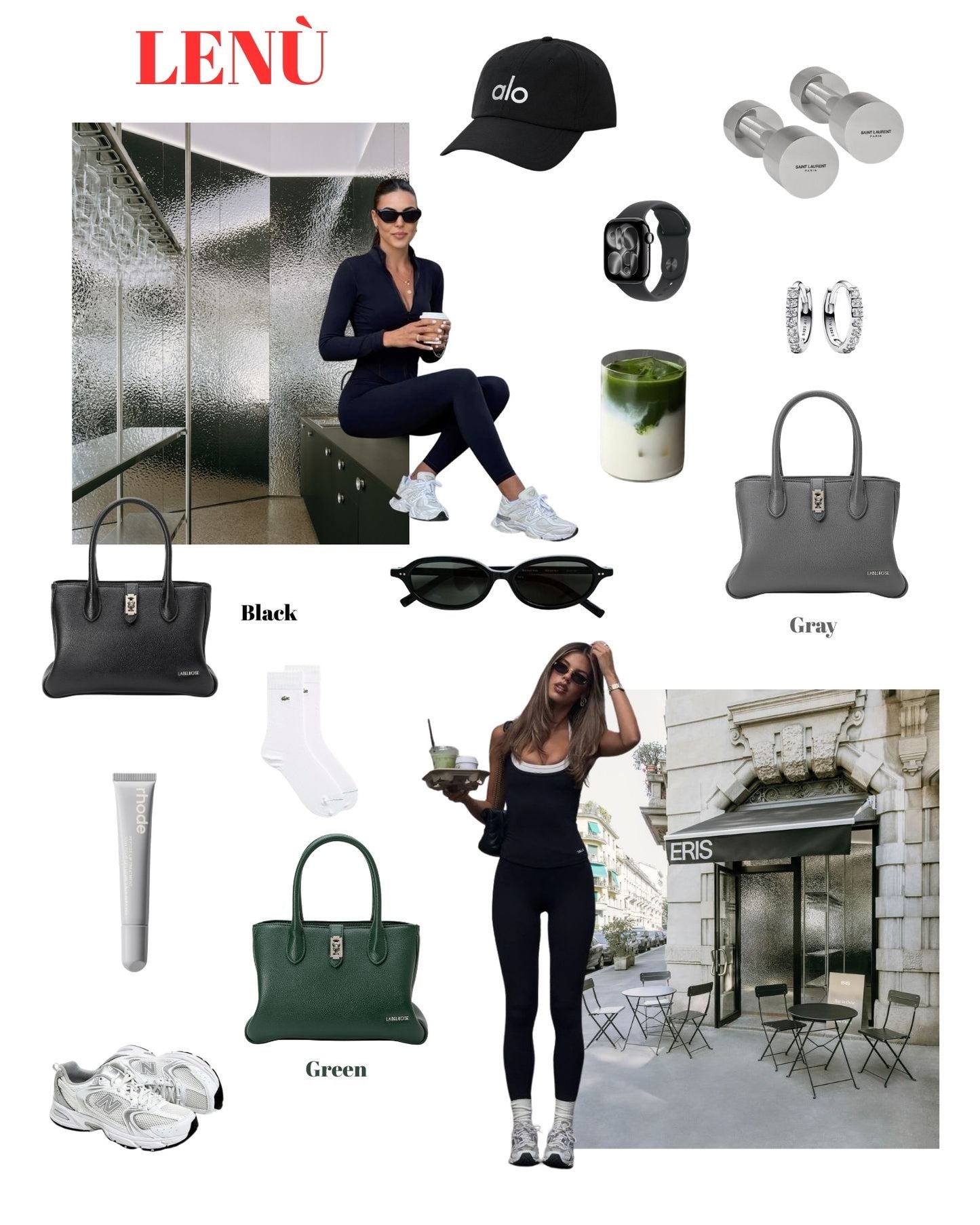 Borsa a mano LENÚ - GREY