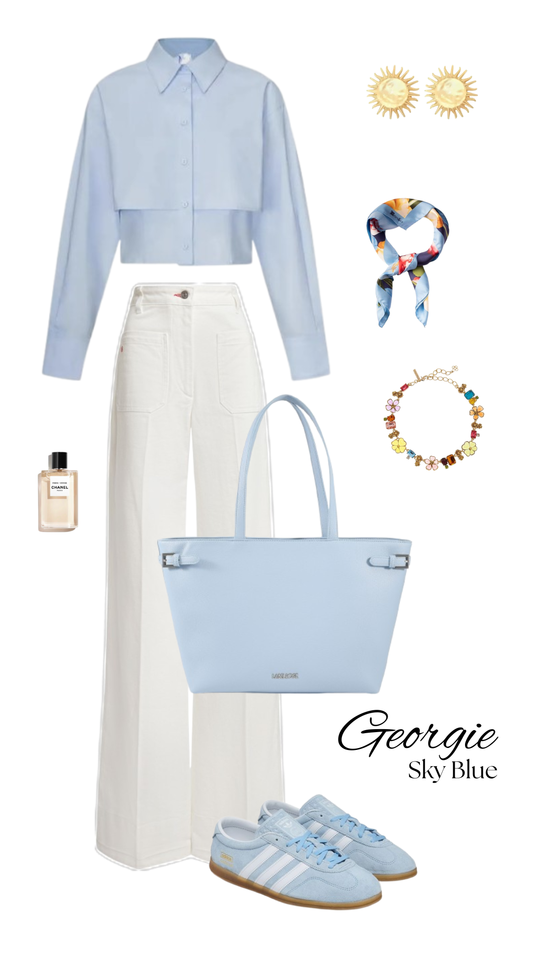 Borsa a spalla Georgie - SKY BLUE