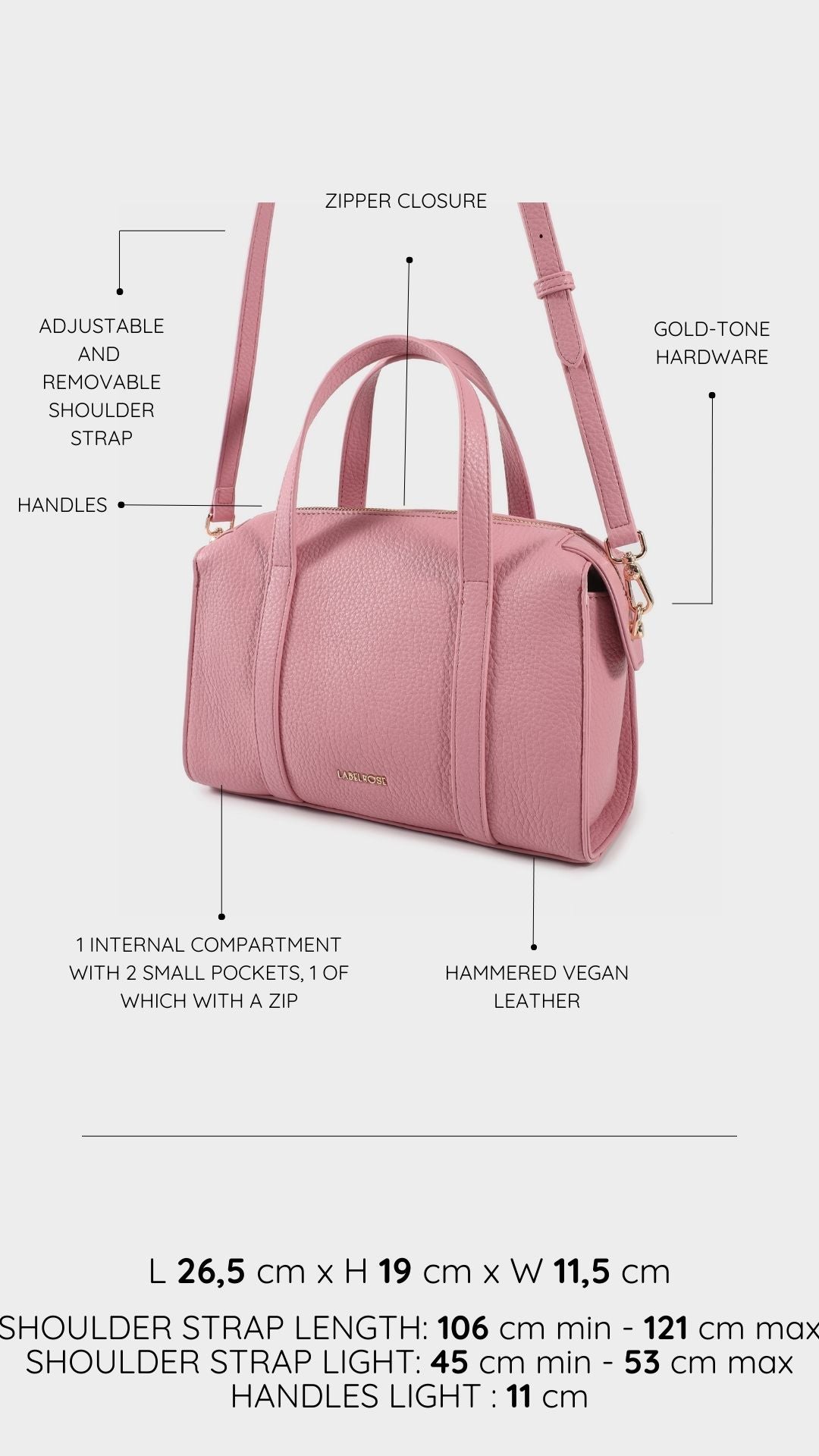 Borsa bauletto ELLEN - PINK
