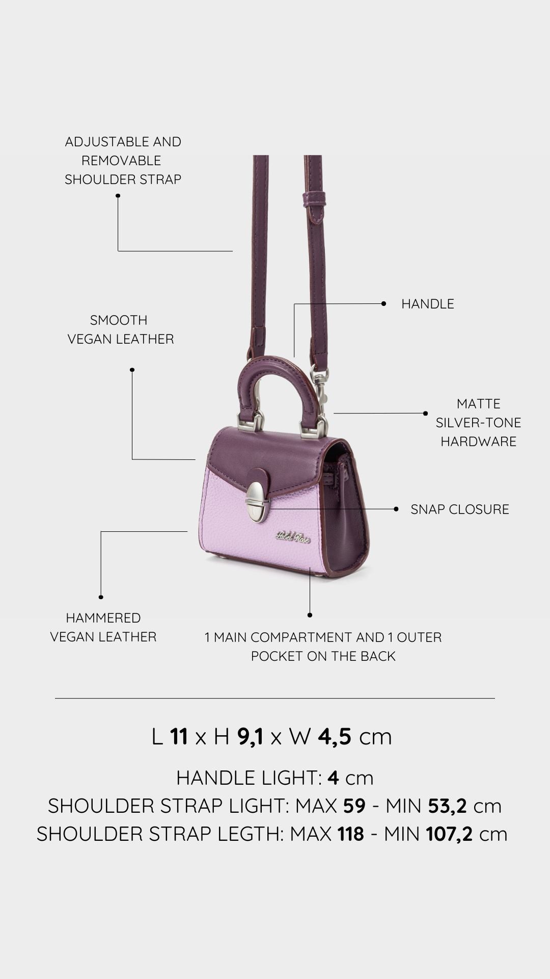 Mini bag KITTY - LILAC