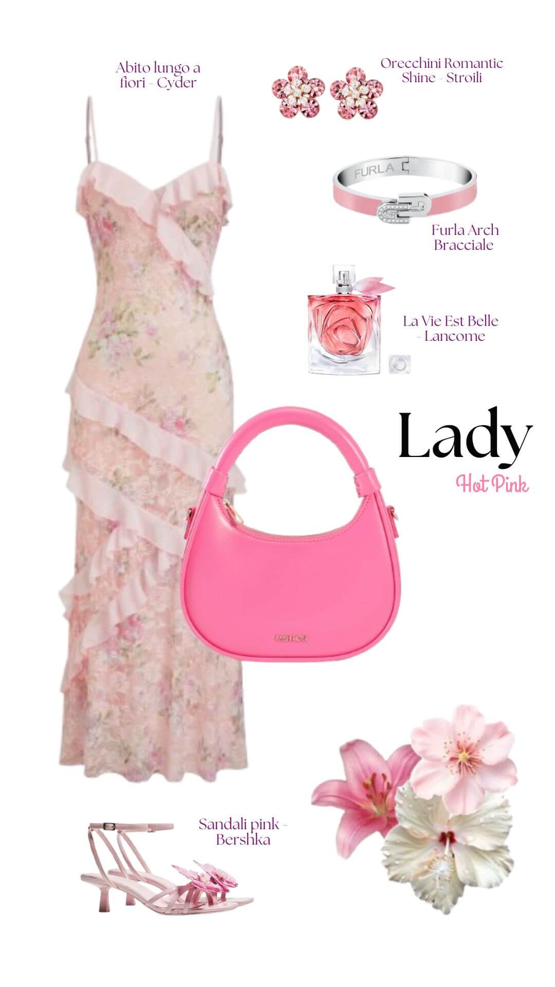 Mini bag a mano LADY - HOT PINK