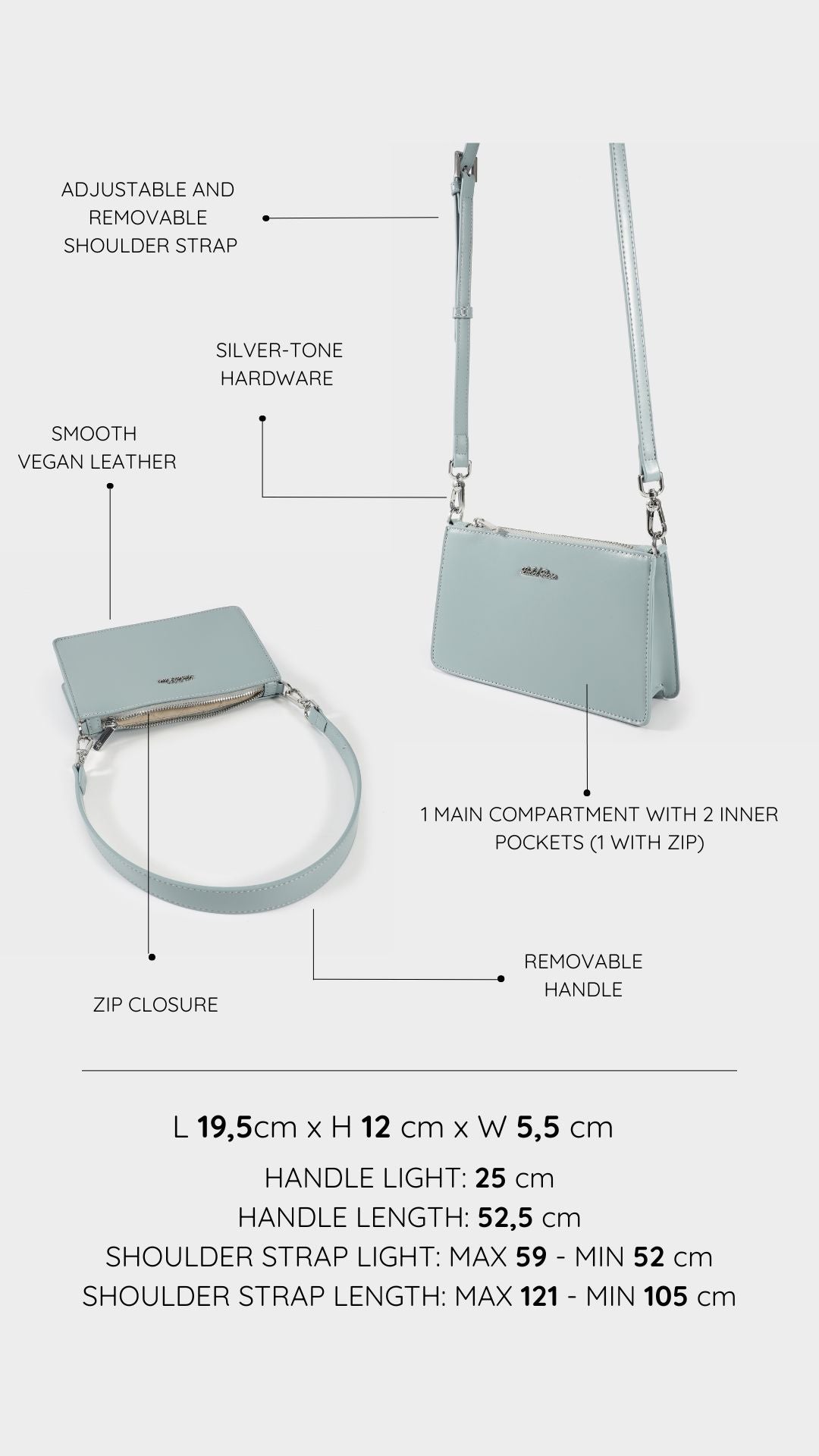 Borsa a spalla MILLIE - SKY
