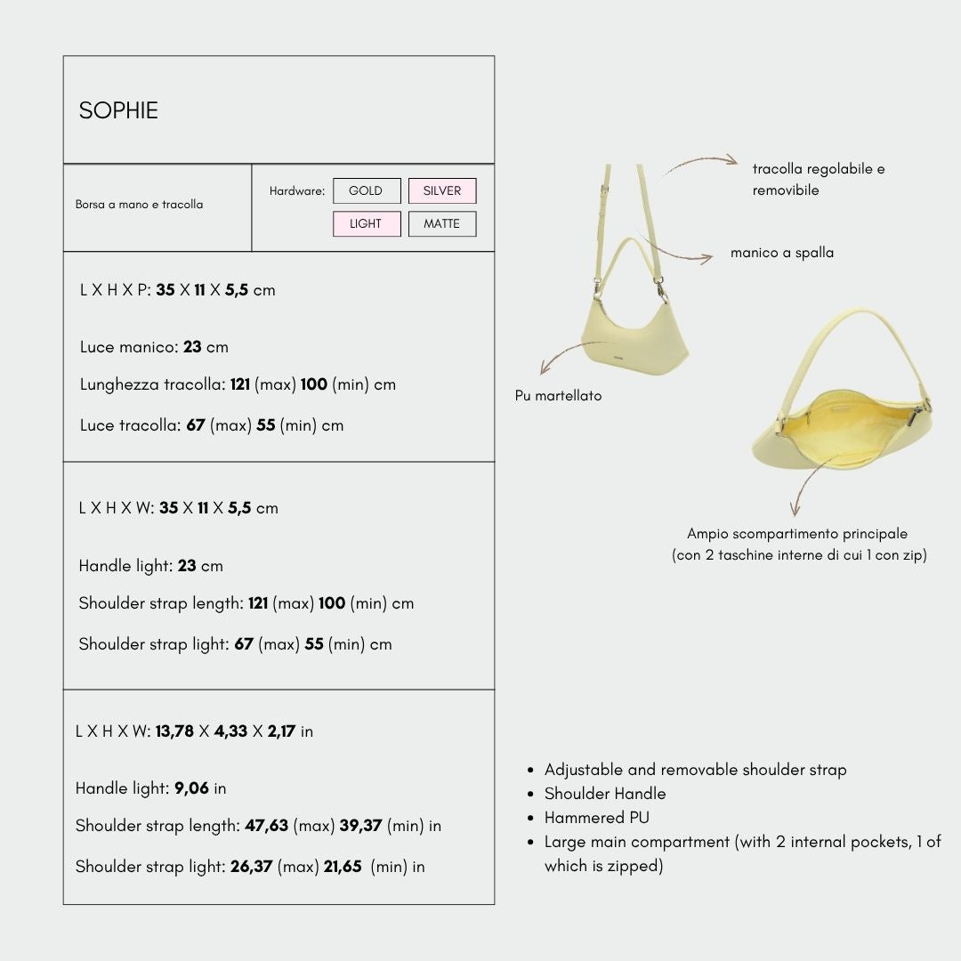 Bolso de hombro SOPHIE - BANANA
