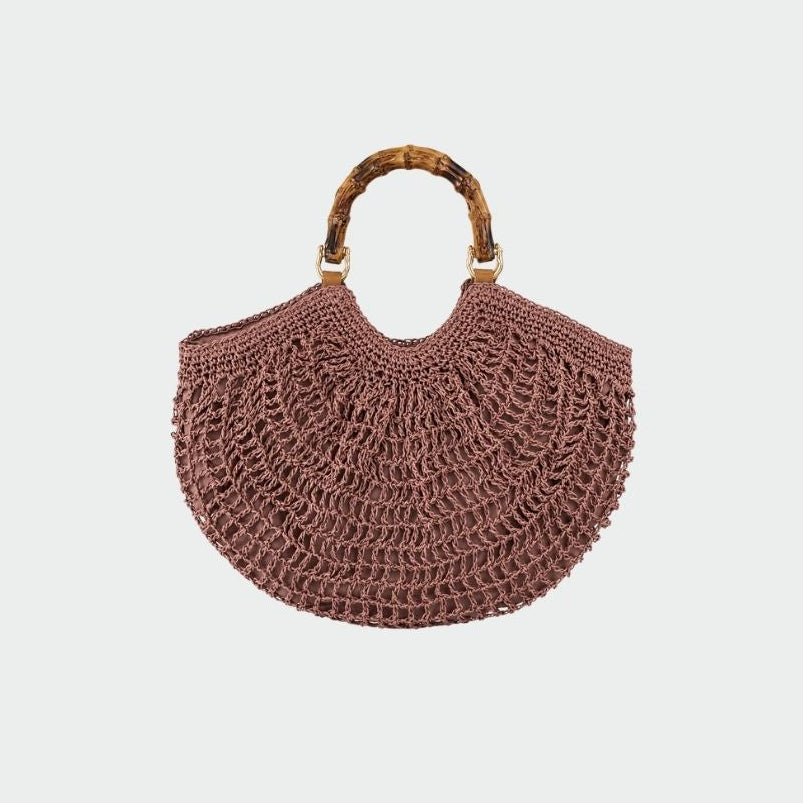 Borsa in paglia ABYSS - MAUVE