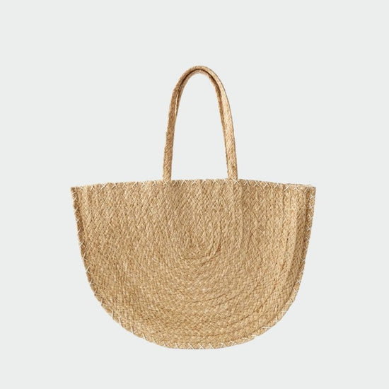 Borsa in paglia SUNRAY - BEIGE - con PERSONALIZZAZIONE