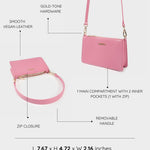 Borsa a spalla MILLIE - TAFFY PINK