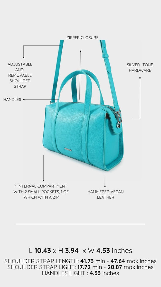 Borsa bauletto ELLEN - TURQUOISE