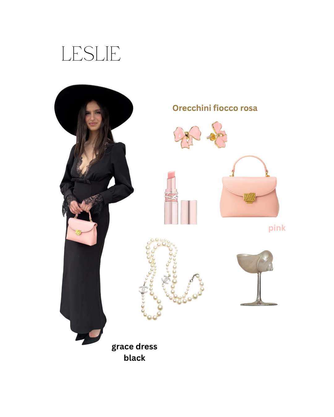 Borsa a mano LESLIE - PINK