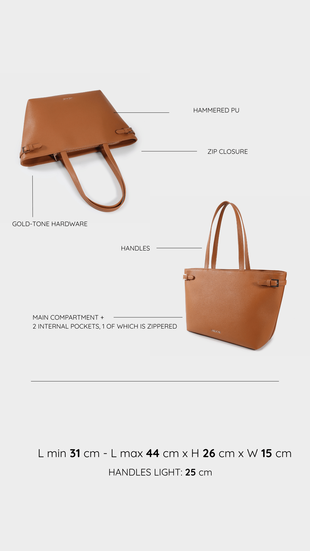Borsa a spalla Georgie - CAMEL