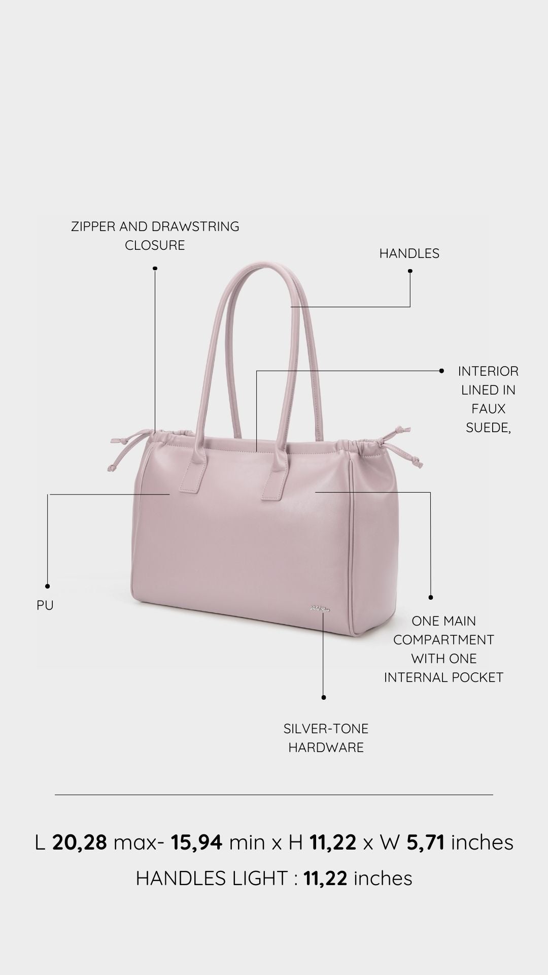 Borsa a spalla SKYLER - LAVANDER
