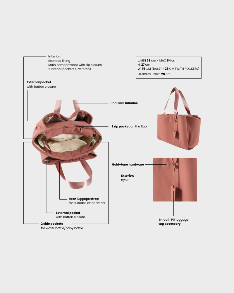 Borsa organizer MOMMY BAG - MAUVE LULLABY