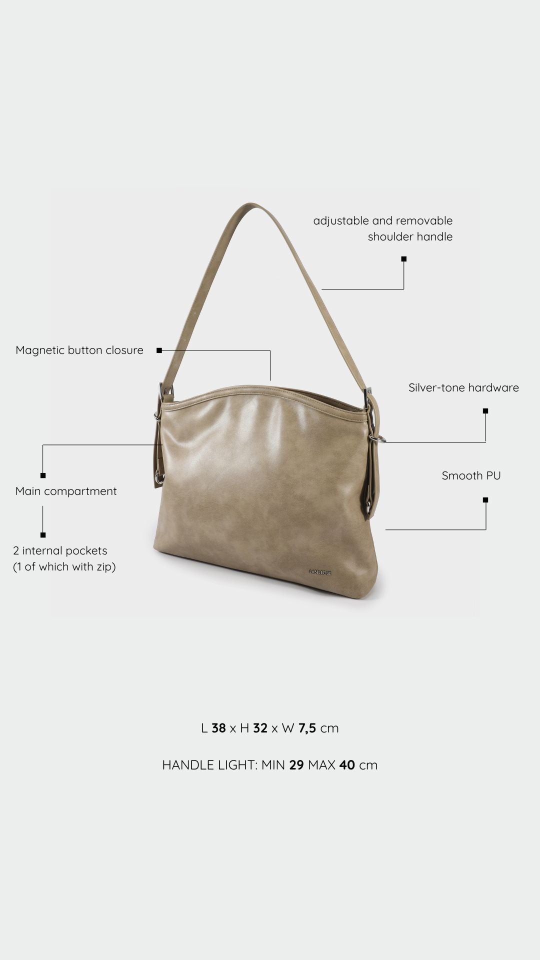Borsa a spalla MINNIE - BEIGE