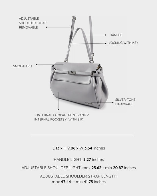 Borsa a tracolla QUINN- GRIGIO