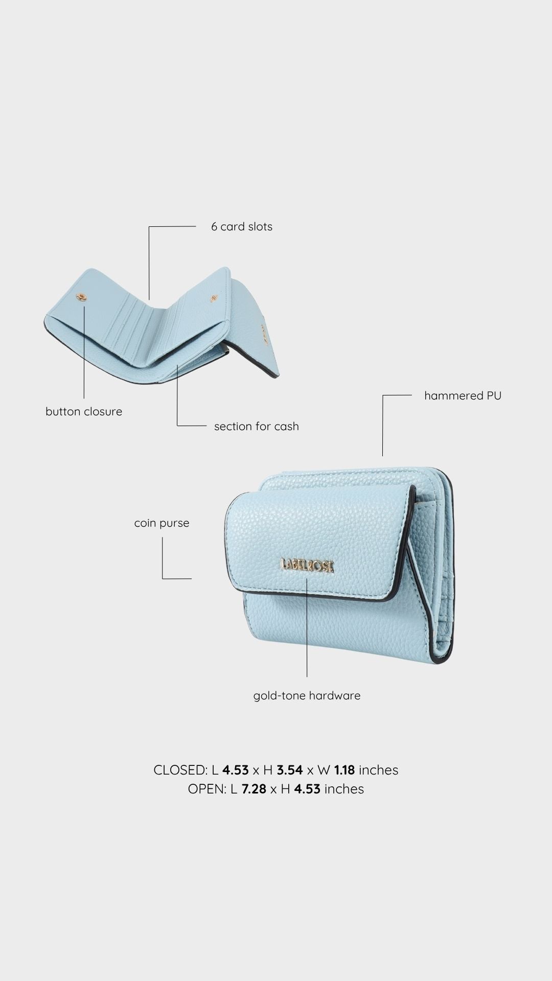 Portafoglio MISTY WALLET - BABY BLUE