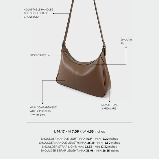 Borsa a spalla GABRY - TAUPE