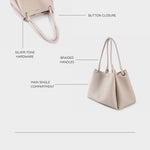 Bolso de hombro grande CHERYL - LILA POLVO