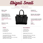 ABIGAIL SMALL genuine leather handbag - BLACK GOLD