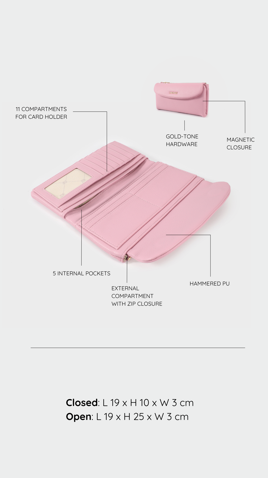 Portafoglio GEORGIE WALLET - PINK