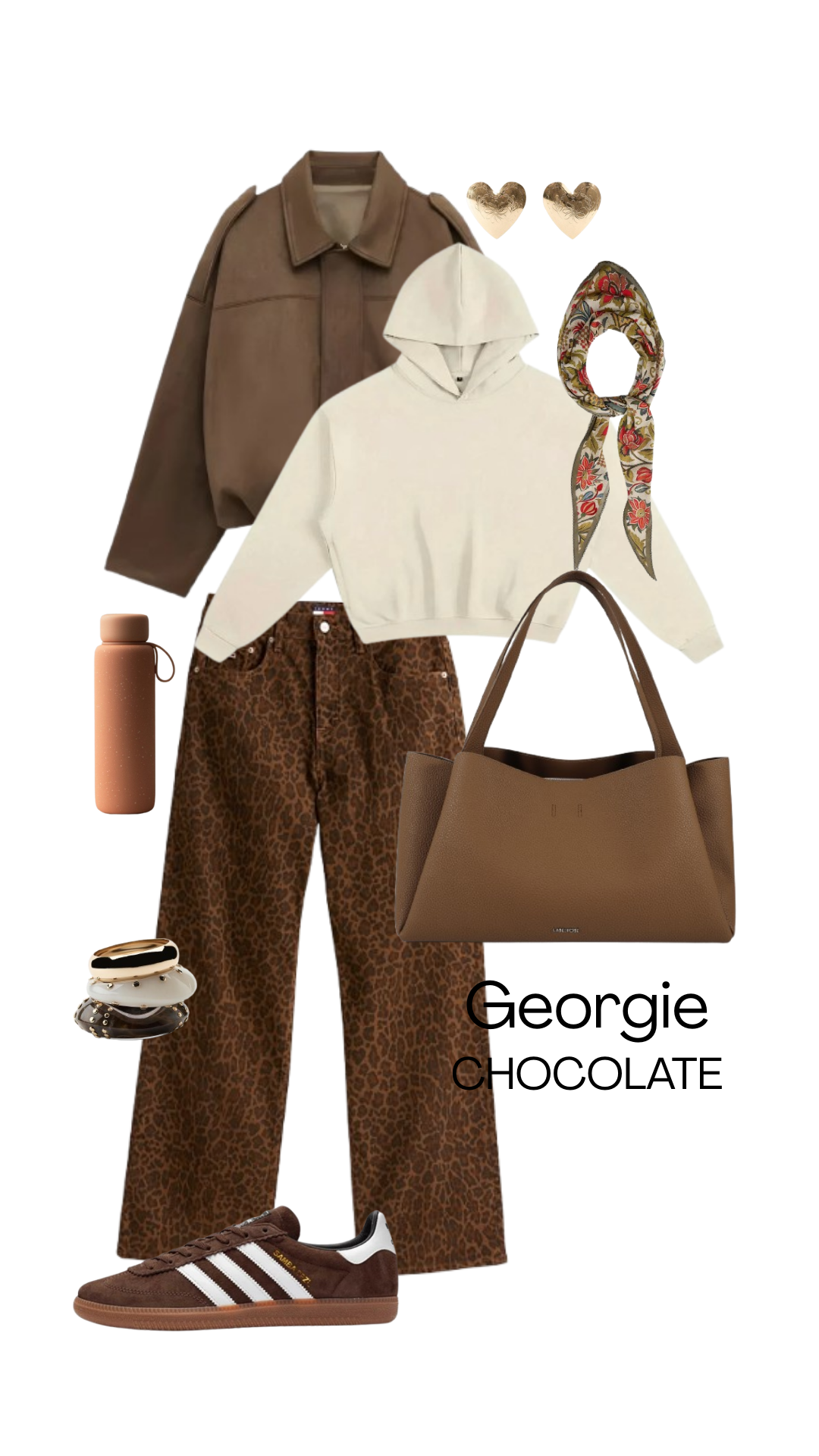Borsa a spalla IVORY - CHOCOLATE PREVENDITA