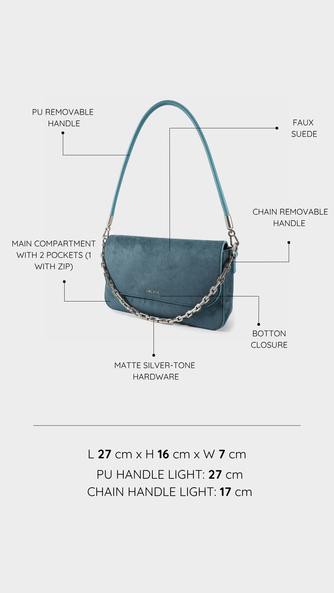 Borsa a spalla MELANY- BLUETTE
