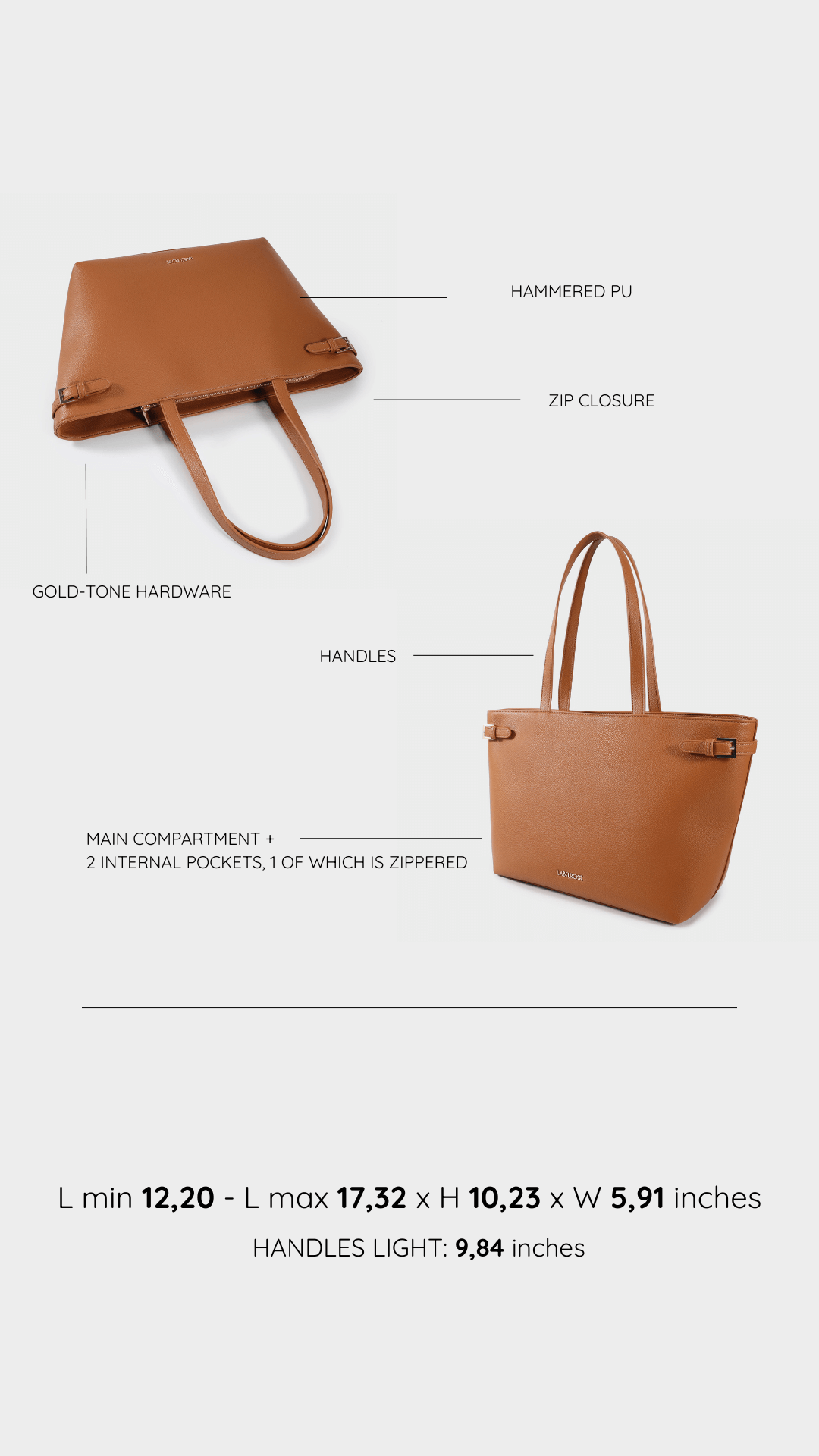 Borsa a spalla Georgie - CAMEL
