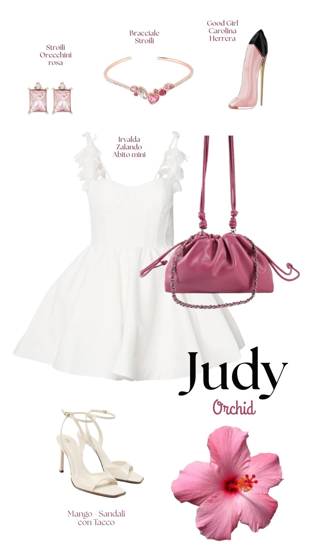 Borsa a tracolla JUDY - ORCHID